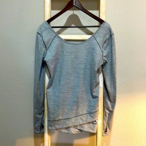 Zella Scoop neck, striped activewear top